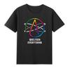 Atheist Logo Atom Symbol Hinterfrage Alles Neuheit Unisex Kurzarm T-Shirt