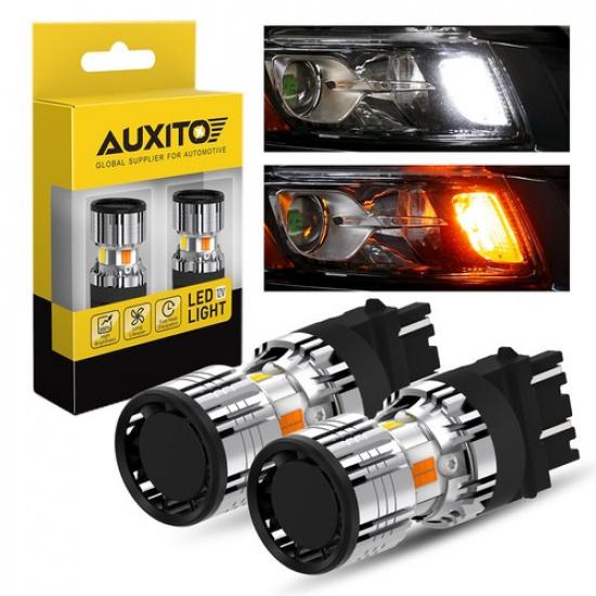 AUXITO WhiteAmber 3157 LED DRL Switchback Turn Signal Light Bulb Error Free EOA