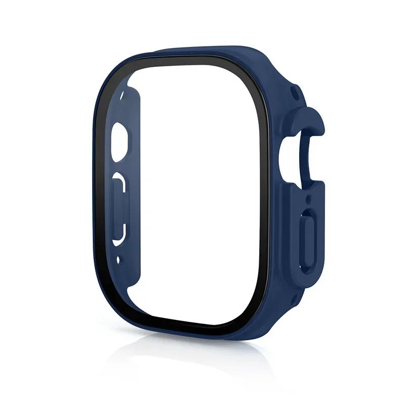 Hard Case For Apple Watch Ultra 3/2 49mm Screen Protector Tempered Glass Bumper Anti-Scratch Cover For iWatch Ultra 3/2/1 49mm