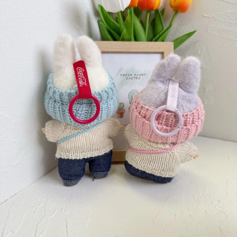 Kawai knitted hat sweater bag suit is generally suitable for 15-17cm rag vinyl doll dress accessories mini bag doll clothing