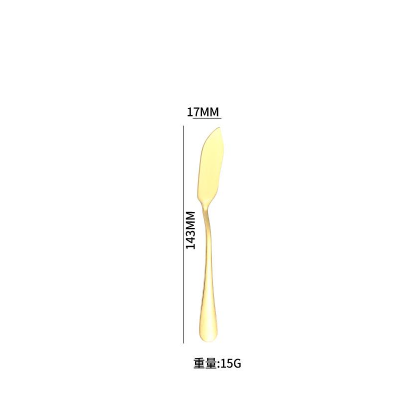 Stainless steel tableware, knives, forks and spoons, western food, golden steak, knives, forks and spoons four-piece set