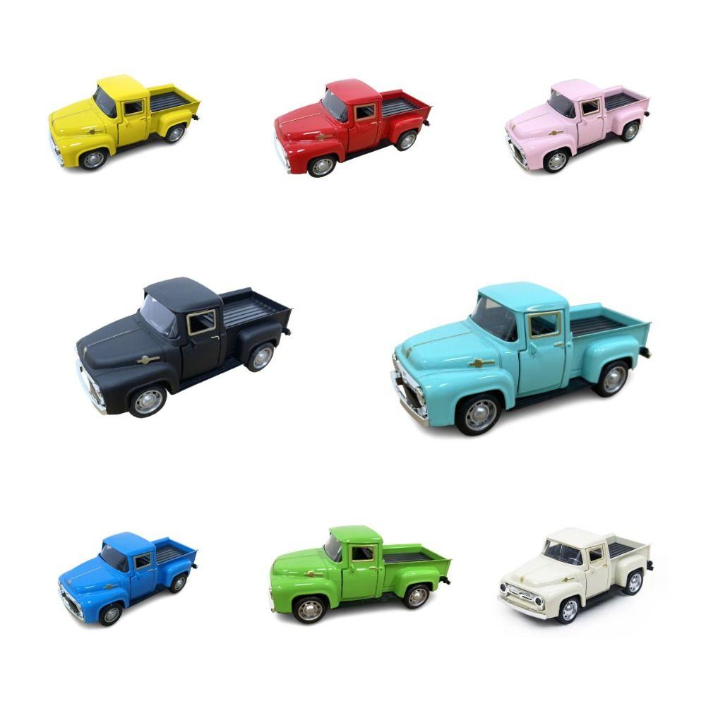 

1/32 Классический пикап из цинкового сплава, игрушечный автомобиль с инерционным механизмом, статическая модель для малышей, подарок на день рождения зелёный