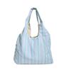 Striped shoulder bag women's casual portable vest bag large capacity canvas women's bag