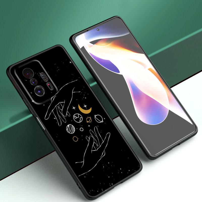 Wiedźma i Kot Etui na Telefon na Zamówienie Dla Xiaomi Mi A2 8 9 SE Note 10 10T 11 12 Lite 9T 11T 12S 12T Pro A3 6X 12X Miękkie TPU Czarne Etui