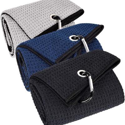 Microfiber Sports Towel with Carabiner Clip - Super Soft Quick Dry Gym Towel for Golf Hiking Travel