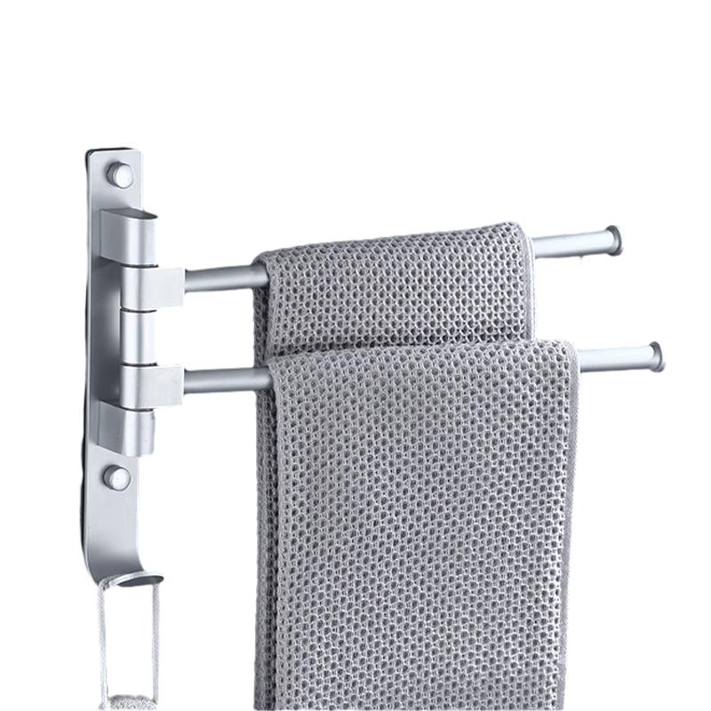 Huijia No-Drill Space Aluminum Rotating Towel Rack