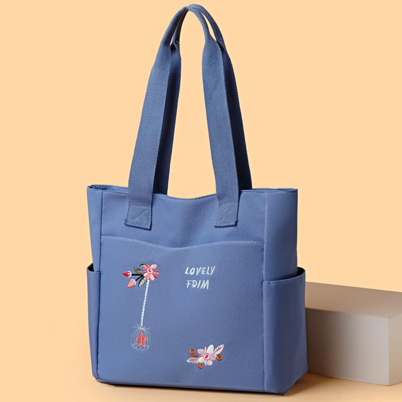 2025 Nouă Modă Geantă de Mână Brodată Capacitate Mare Ușoară Multi-buzunar Geantă de Umăr Leisure Joker Geantă Tote de Călătorie