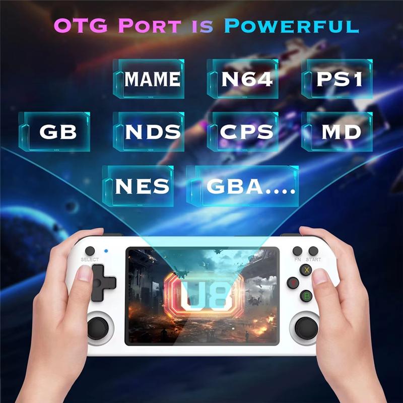 B03B-U8 Retro Palm Game Console Open Source Linux System Game Console Game Console 128GB Black