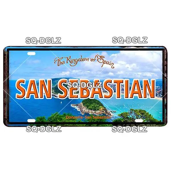 Europe City Plate Metal Sign - Vintage Tin Wall Decor for Bar