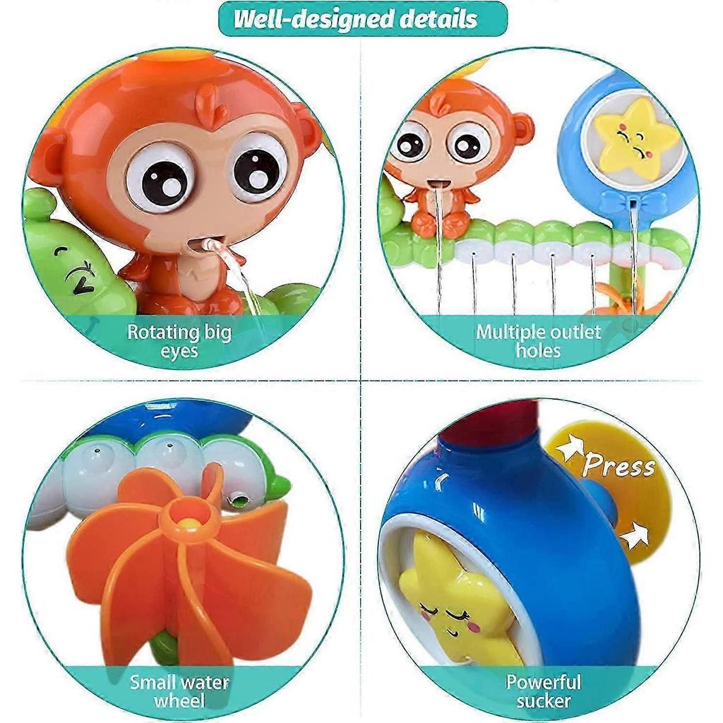 Bath Toys for Toddlers Kids Babies 1 2 3 Year Old Boys Girls Bathtub Toy with 2 Toy Cups Strong Suction Cups Ideas Color Box