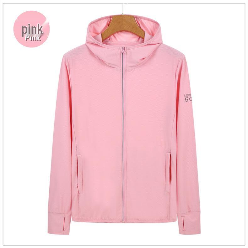 New Summer Breathable Ice Silk Sun Protection Hoodie - Lightweight, Thin, Couples' Outdoor Sunscreen Jacket (Custom Printable)