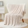 Knitted Blankets Thick Chenille Blanket Plaid Throw Blanket For Sofa Chunky Throws Bedspread On The Bed New Year Decor