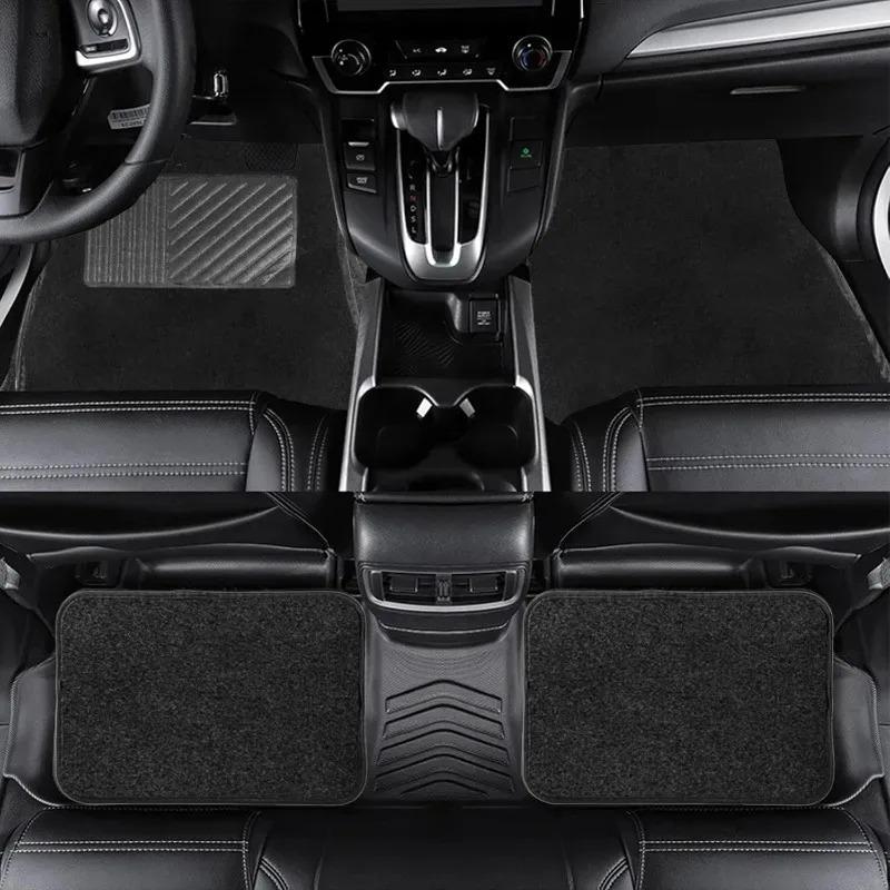 Universal Car Floor Mats PVC Material Non Slip Wearproof Easy Clean Velcro Backed for Interior Protection Decoration Car Mats