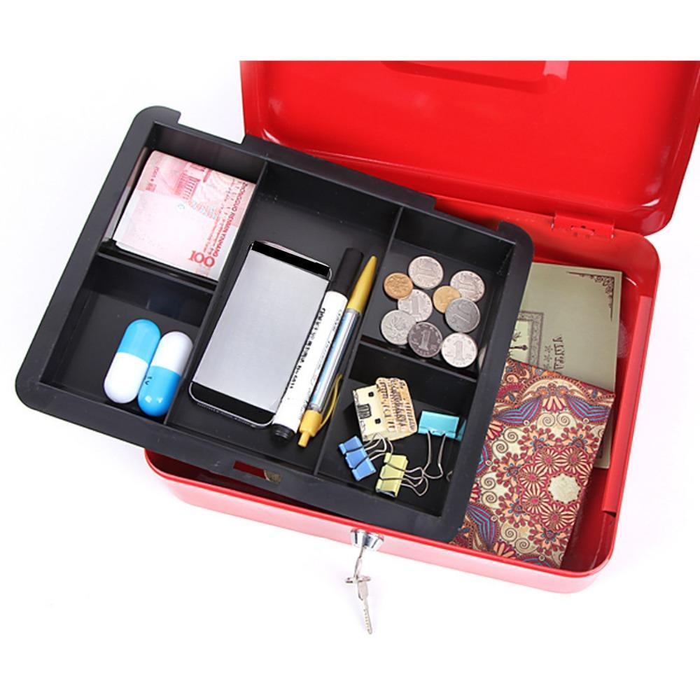 Verdickte Metall-Spardose, kreatives Schließfach, Schlüssel-Spardose, Passwort-Spardose, tragbare Spardose, abschließbare Kassenbox, kleine Sortierbox