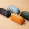 Car Key Case Faux Leather Key Bag Key Chain Pouch Zippered Car Key Bag with Metal Ring for Men Women