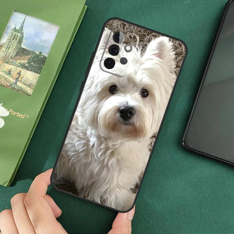Westie Dog Soft Cover For Samsung Galaxy A54 A53 A73 A13 A71 A51 A14 A52 A32 A12 A22 A52S Back Case