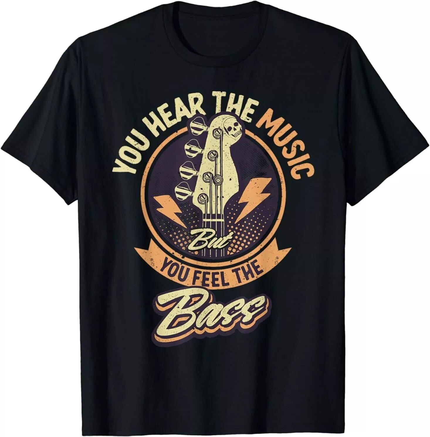 2025/NEW LIMITED You Hear The Music But You Feel The Bass Guitar Player T-Shirt S разноцветный