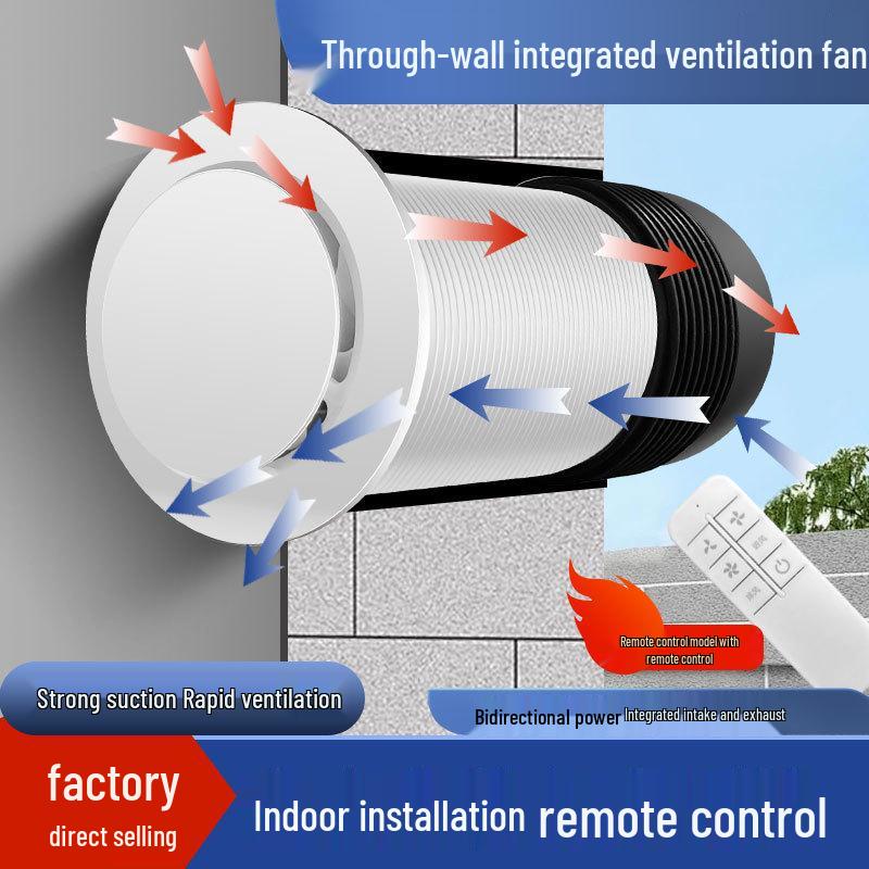 Wall-Mounted Dual-Flow Ventilation Fan with Air Purification System