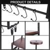 Wooden Helmets Hanger with Hooks Retro Moto Gear Storage Rack Wall Mounted Metal Helmets Stand Motorcycle Accesories Organizer