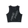Pro Dri-FIT Letter Schnelltrocknende Trainings-Crop-Tight Sportweste Damen Tops Schwarz FB5262-010