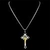 Saint Benedict Crucifix Cross Pendant Necklace for Men Women Stainless Steel CSPB INRI Jesus Crucifix Chains Jewelry NZZZ670S02