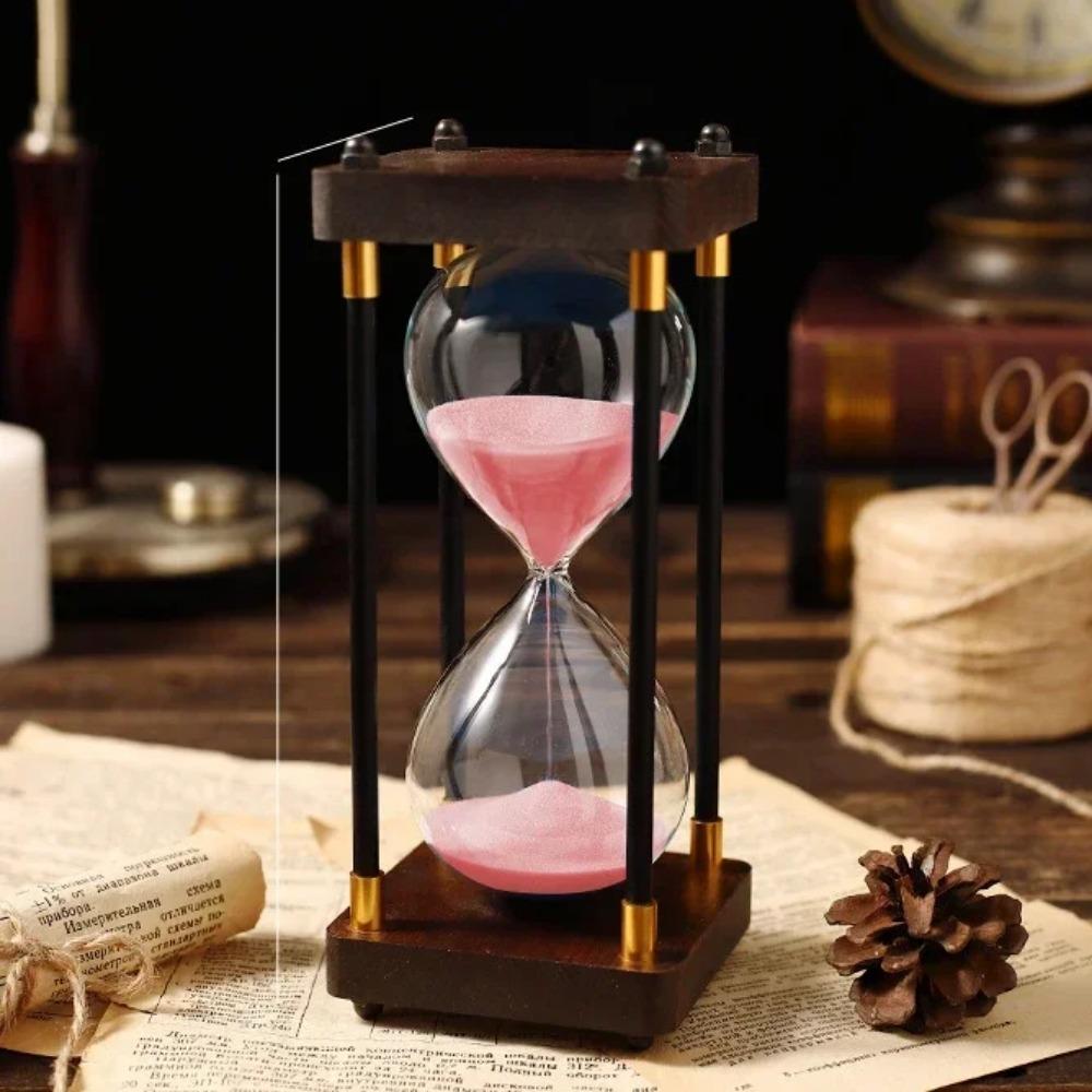 30/60 Minuten Büro- und Heimtextilien Kreative Sanduhr aus Holz Timer Sanduhr Sanduhr Dekorative Dekoration Uhren