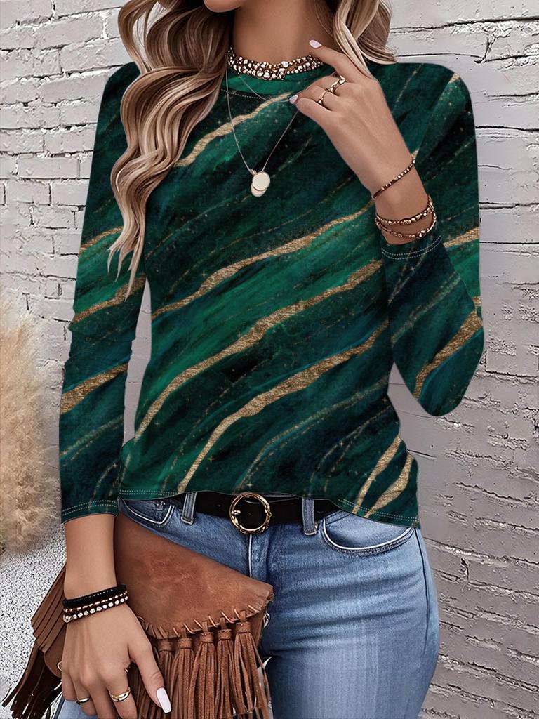 2026 New Women's Fashionable and Elegant Top with Asymmetrical Color Blocking, Modern Artistic Design for Everyday Wear