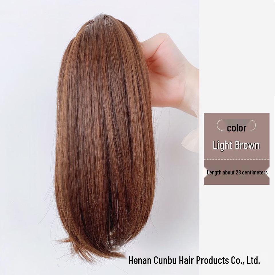 

Заколка-краб с внутренним загибом для хвоста - Легкий короткий прямой и слегка вьющийся парик для женщин