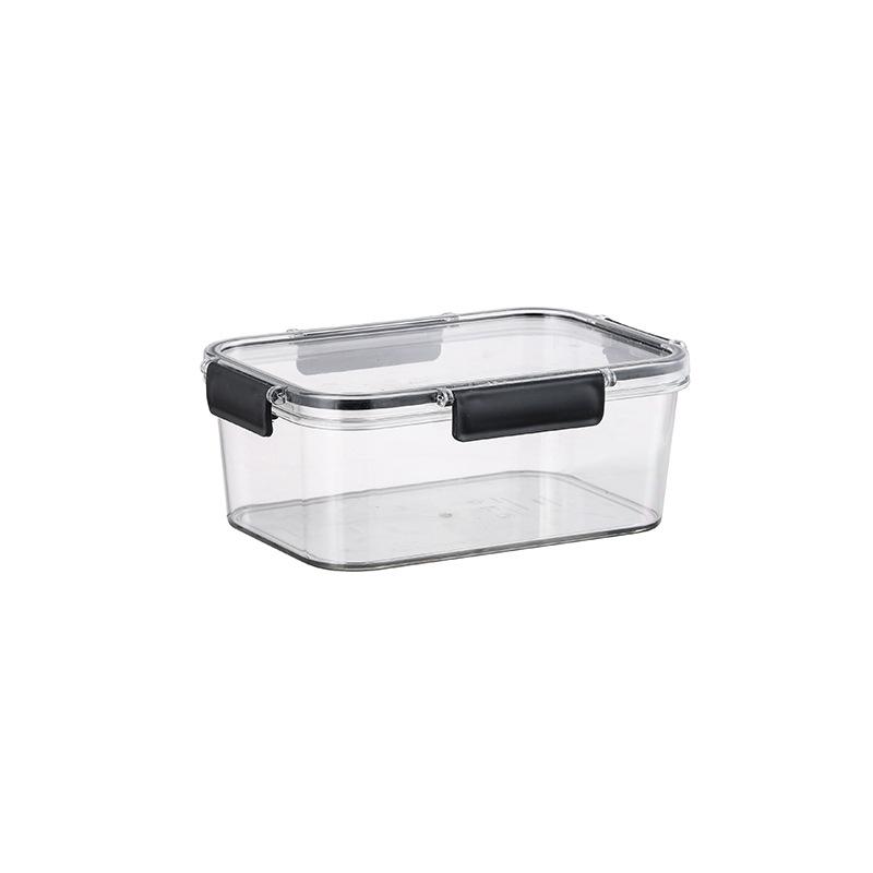 Food-grade plastic fresh-keeping box Large capacity rectangular fruit bento box for refrigerators Storage transparent sealed box