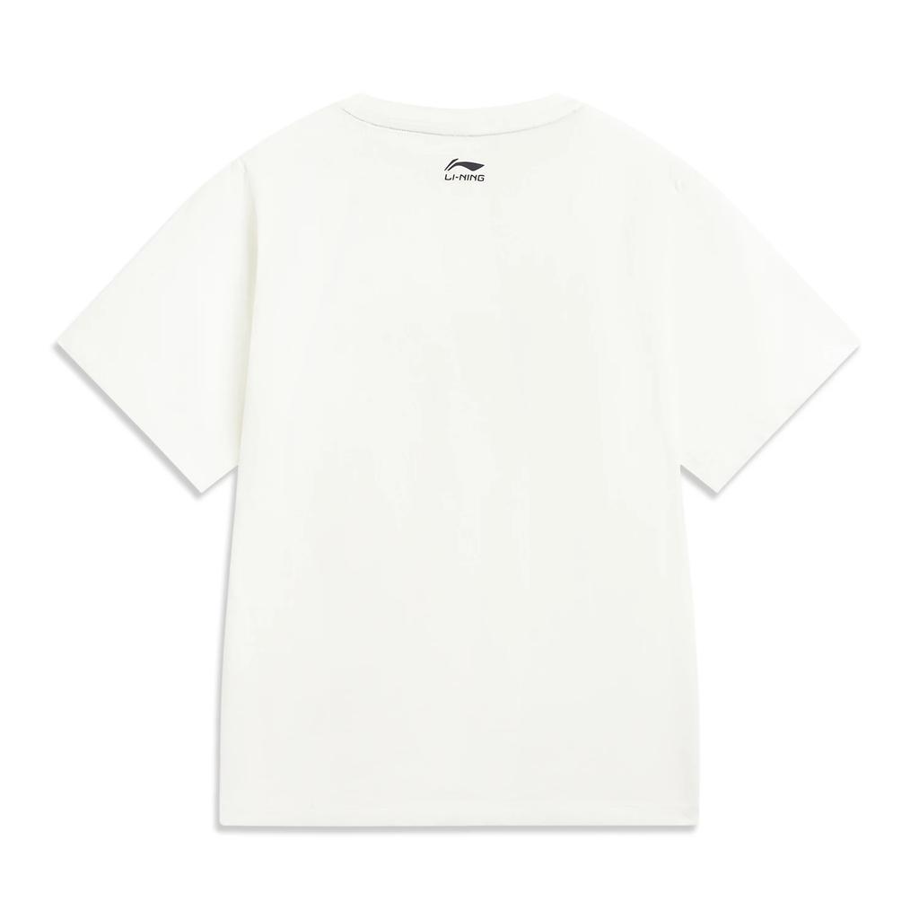 Li Ning Sports Trend Series Round Neck Pullover Casual Letter Short Sleeve Regular T-Shirt Women Tops AHSW312-5