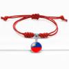 Red Bracelet Trendy With Timeless Gem European Country Flags Unisex Material Mixed