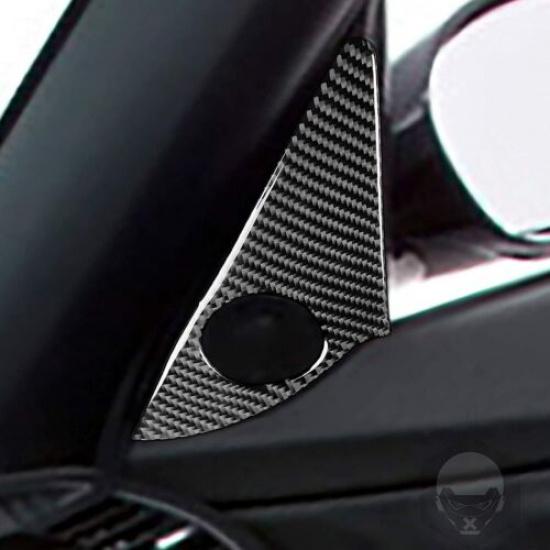 2Pcs For BMW Z4 E85 2003-08 Carbon Fiber Interior Side Tweeter Accent Cover Trim