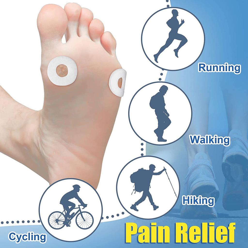 12 Blatt Hühneraugenpolster Männer Frauen Schmerzlinderung Weich Klebend Rund Fuß Hühnerauge Schwielenpolster für Fußpflege
