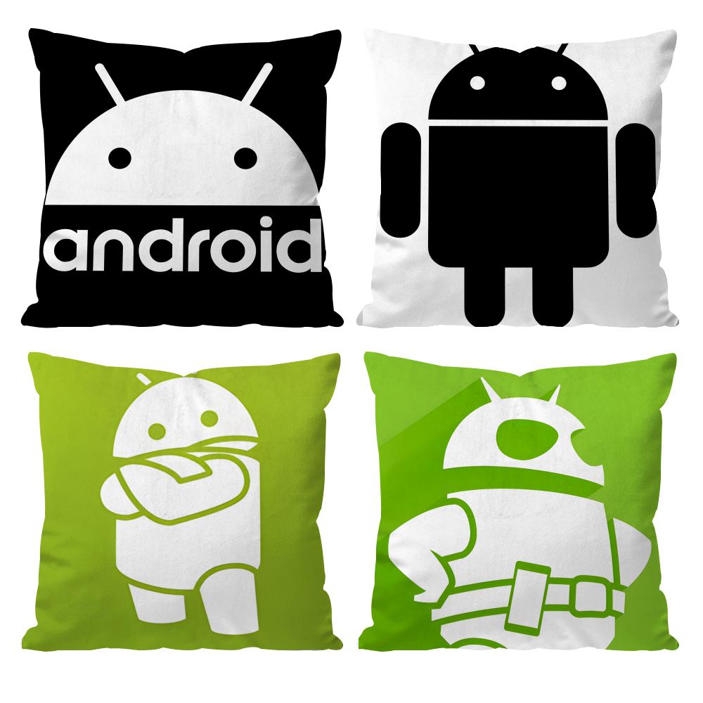 Cool A-Android Cushion Cover Pattern Printed Pillowcase for Living Room Sofa Cushion Cover & Bedroom Decor