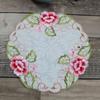 NEW Satin Rose Flower Embroidery Table Place Mat Cloth Wedding Christmas Party Placemat Kitchen Table Decoration and Accessories