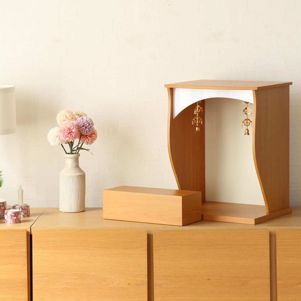 Mini Buddhist Altar "Silk" Light Color (No Buddhist Accessories)