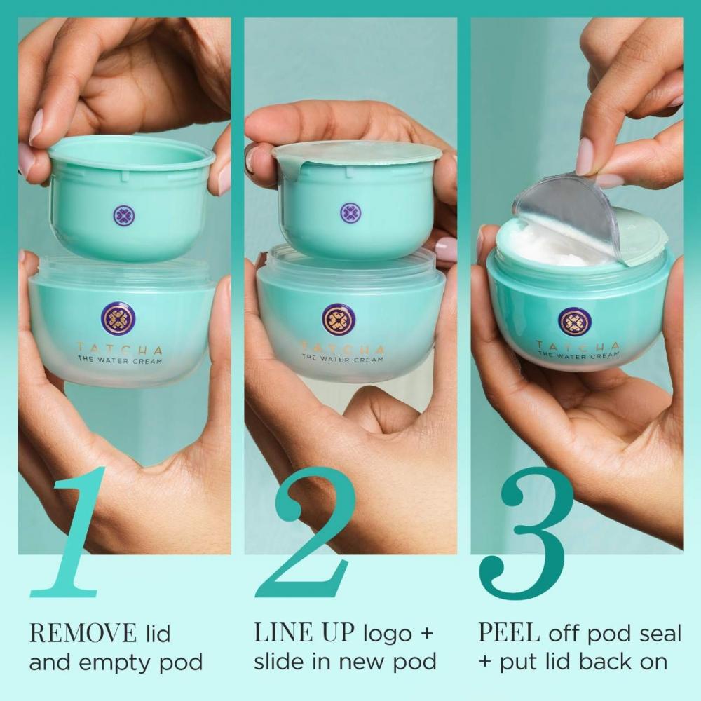 Tatcha The Water Cream Oil Free Pore Minimizing Moisturizer 1.7 Oz   50 Ml Refill Pod
