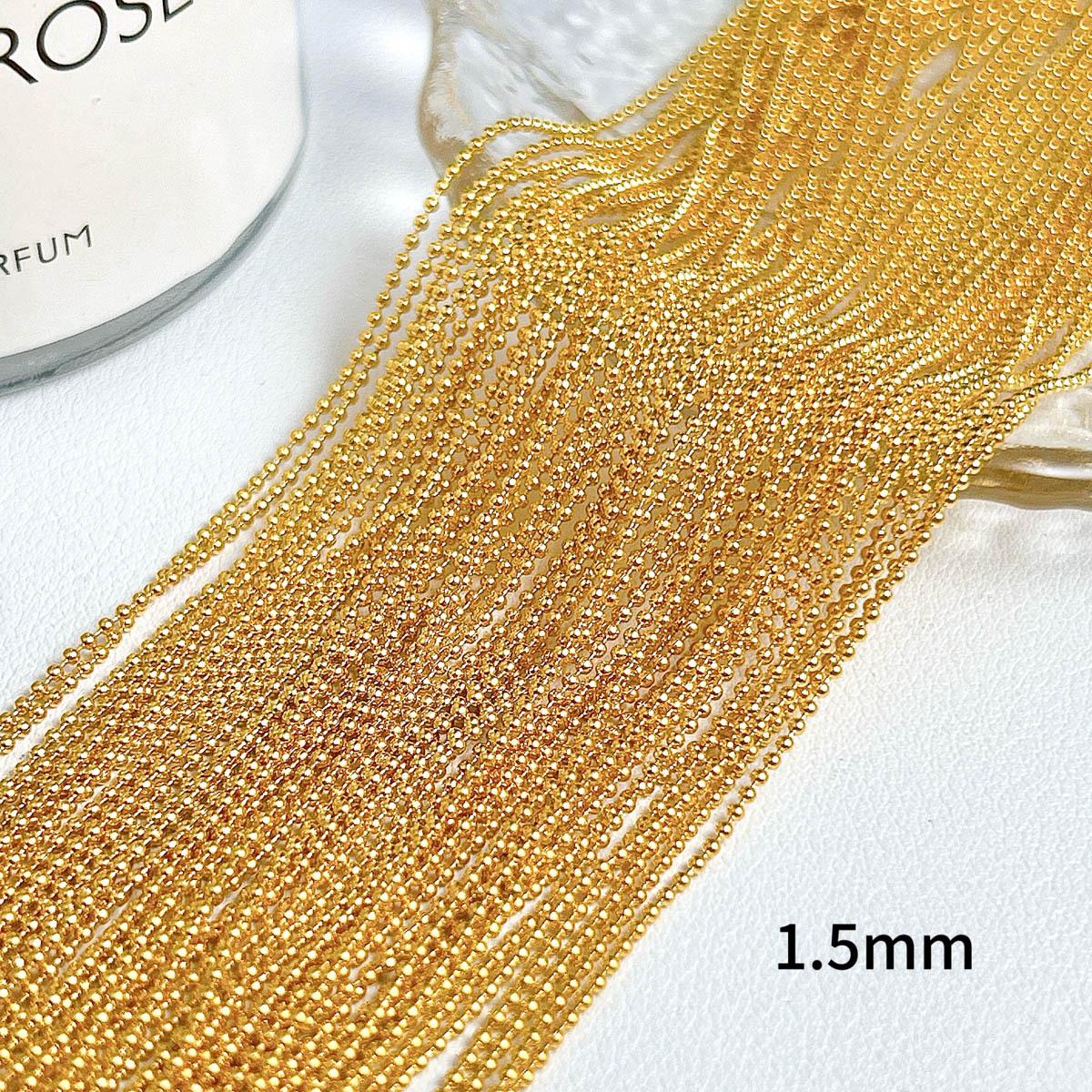 Gold & Silver Chain Nail Art Accessories: Sparkly, Versatile Handmade Rhinestone Pearl Decorations for DIY.