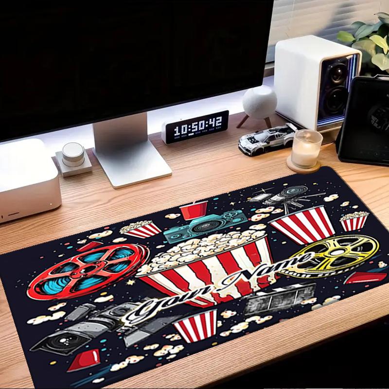 1PC Custom Name Movie Night Essentials Mouse pad, keyboard and mouse desk pad, for computer notebook Birthday Gift For Any Room Or Office