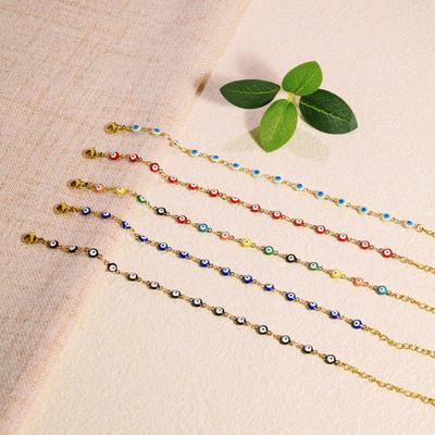 Stainless Steel Evil Eye Geometric Bracelet for Women