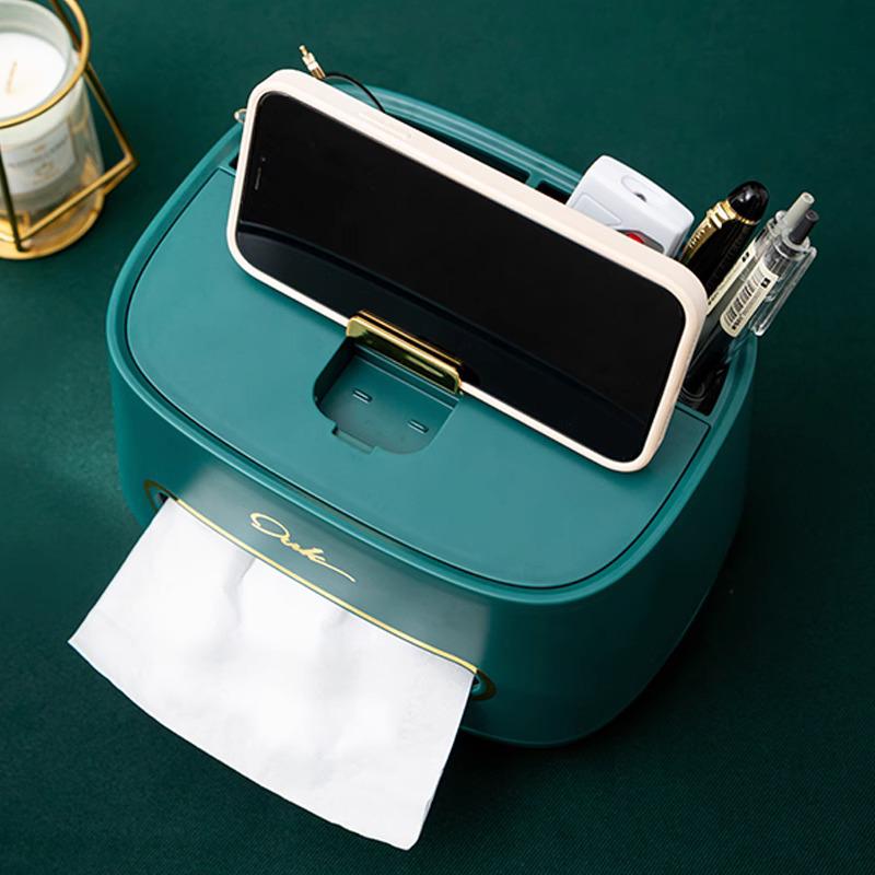 High-End Multifunctional Remote-Control Tissue Box for Bathroom and Living Room