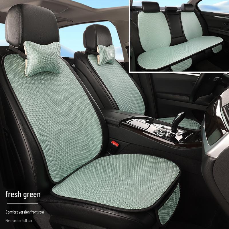 Set di cuscini per seggiolino auto: Seta di Ghiaccio, Antiscivolo, Traspirante, Sette Pezzi, Universale per Tutte le Stagioni.