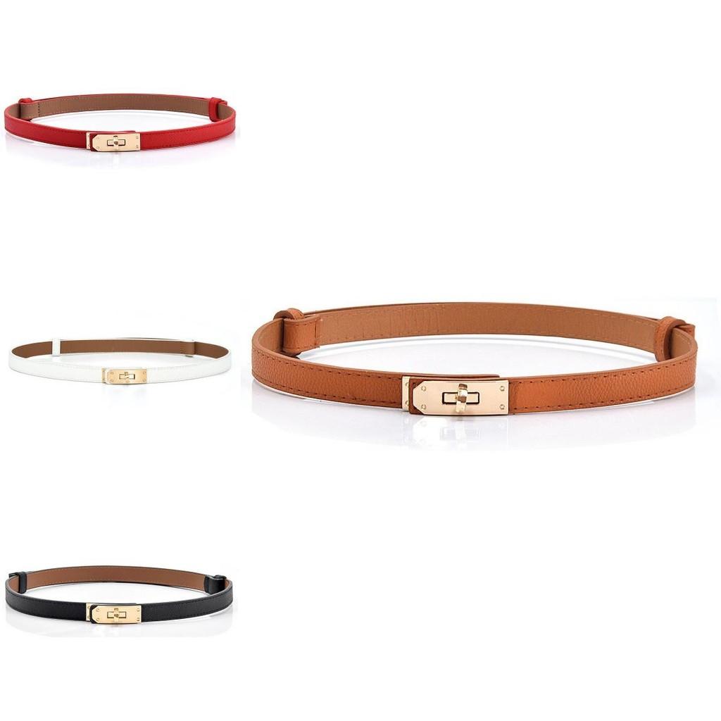 Contemporary Waist Adjustable Belt With Sleek Metal Buckle For Elegant Dresses In Colors Fall