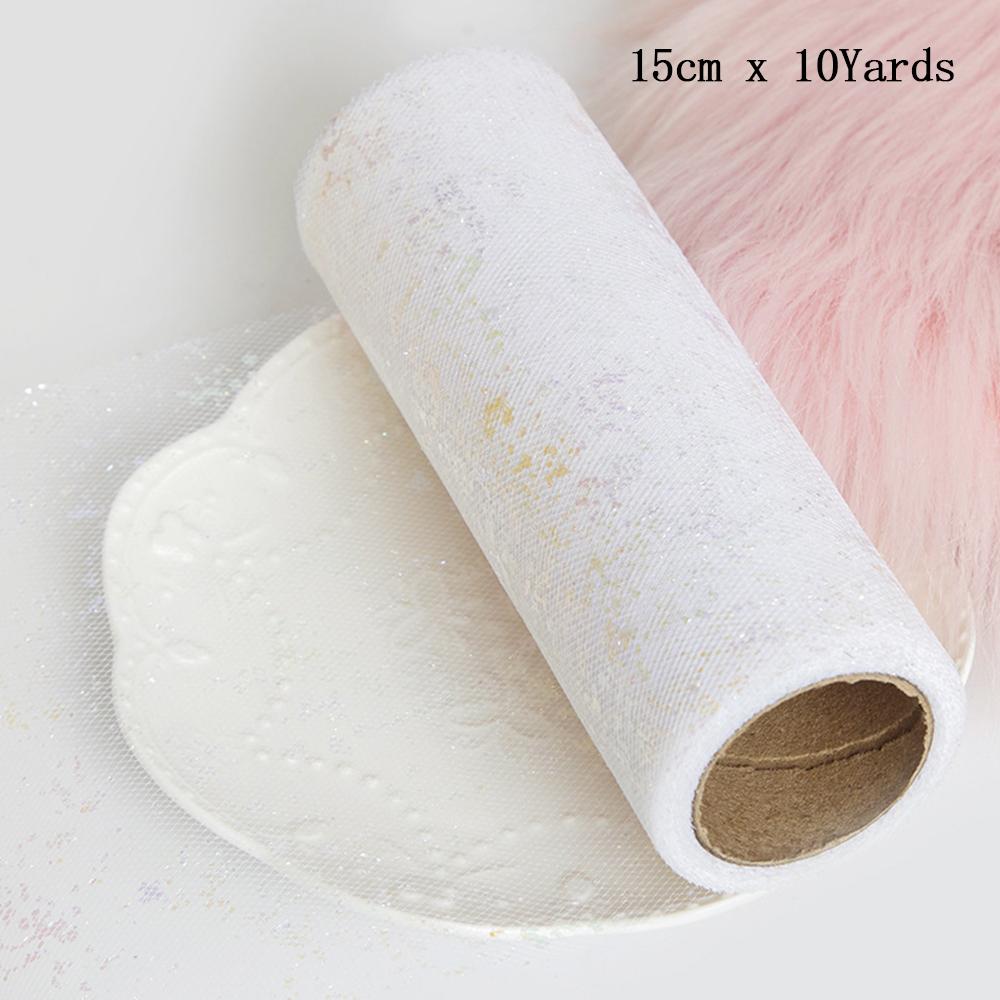 6" X 10 Yards Dots/Sequin/Glitter Tulle Rolls For Tutu Dress Gift Wrapping Wedding Decoration DIY Party Backdrop Ribbon Supplies