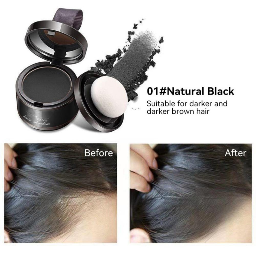 Hairline Fluffy Powder Hairline Shadow Powder Filler Forehead Refill Powder with Mirror and Powder Puff
