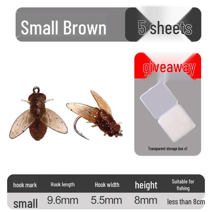 Bionischer Weichfliegenfischhaken: Künstlicher Insektenköder für Bachfischen, Weißfische und Döbel.