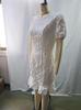 European and American Summer Women's Puff Sleeve Jacquard Textured Retro Dress
