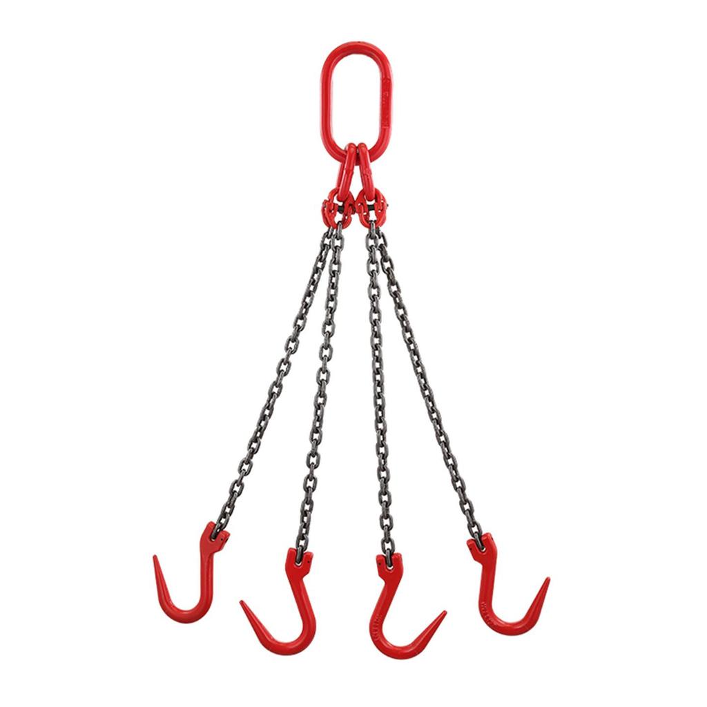Double Hook Steel Lifting Slings with Chain for Cranes - Small Hook, Large Opening