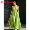 Polyester V Neck Sleeveless Dress With Pockets For Summer Casual And Beach Wear