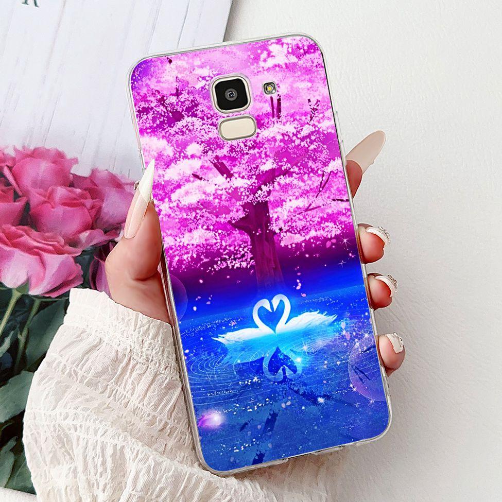 Clear For Samsung J6 2018 Case SM-J600F Cute Fashion Funny Painted Back Cover For Samsung Galaxy J6 2018 Phone Case J600G J600FN